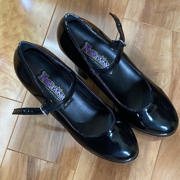 Funtasma Shoes - Funtasma Glossy Black Mary Jane Heels